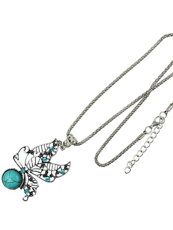 Hollow Butterfly Turquoise Necklaces Accessories