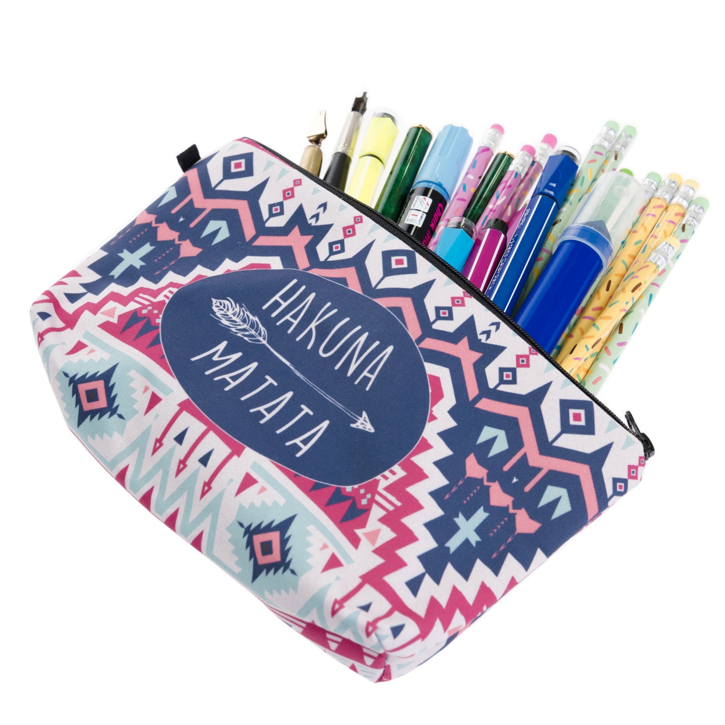 Color Round Printed Makeup Bag
