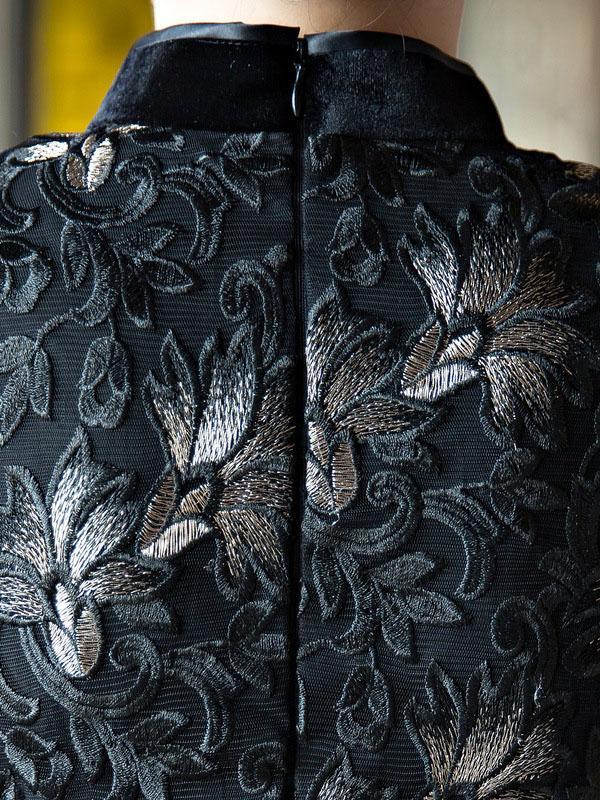 Original Chinese Long Dress in Black Color