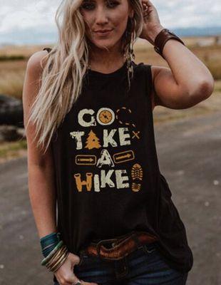 Simple Black Printed T-Shirts Tops