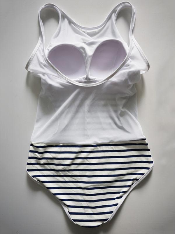 Striped One-piece Swimwear