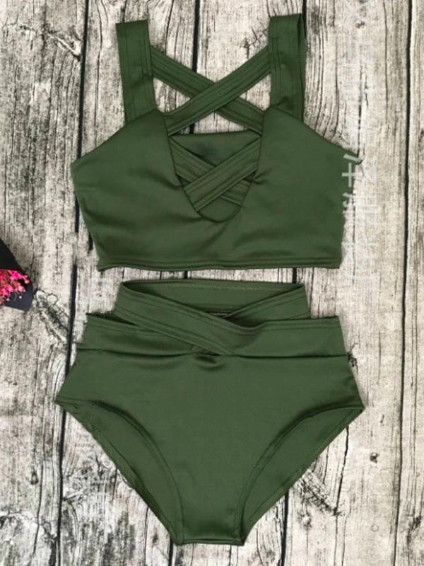 Cross Strappy Two-pieces Swimwear