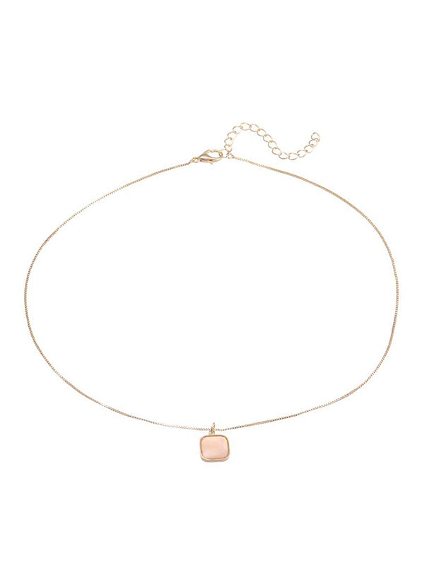 Simple Chic Geometry Shell Pendant Necklace