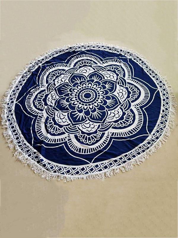 Popular Bohemia Printed Tassels Round Beach Mat Yoga Mat