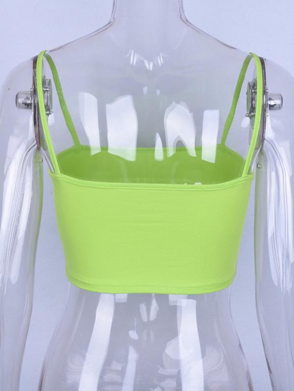 Spaghetti-neck Cropped Tanks