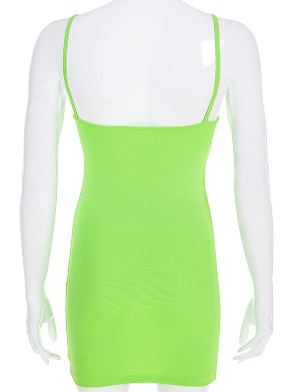 Spaghetti-neck Wrap Mini Dresses