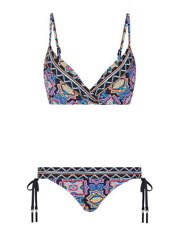 National Lace Up Bikini Set