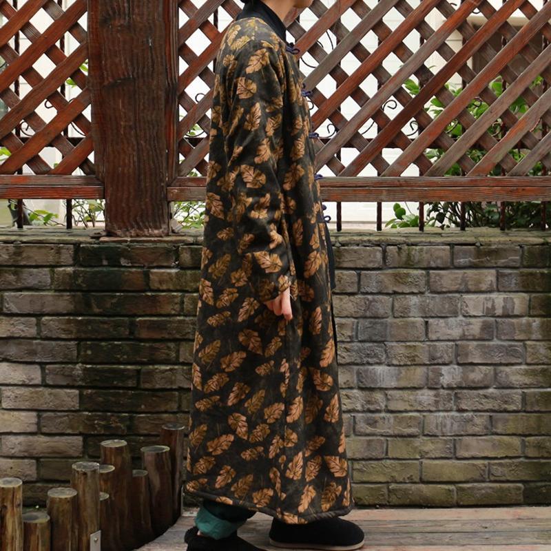 Chinese Style Women Long Thick Winter Coat