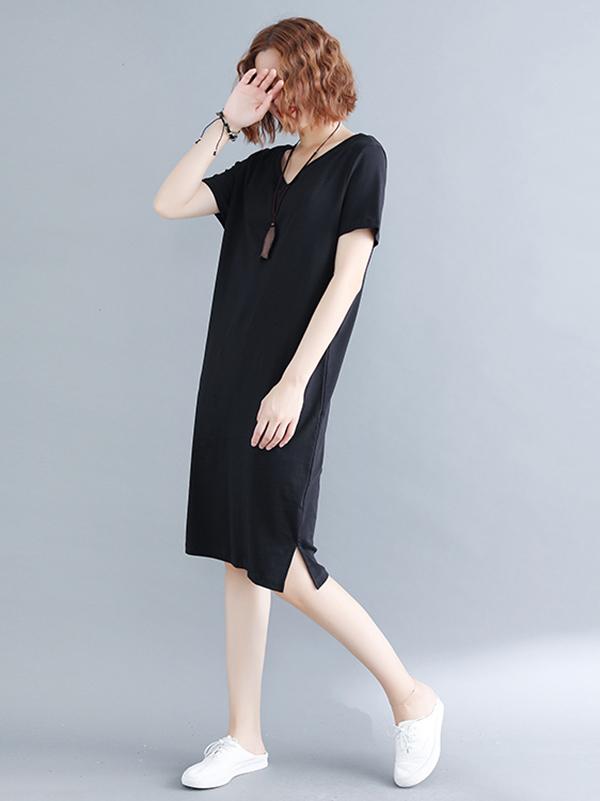 Casual Crossover Strap Neck Long Dress