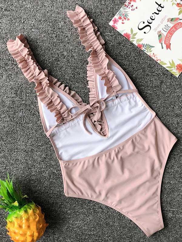 Falabala Plain One-piece Swimwear