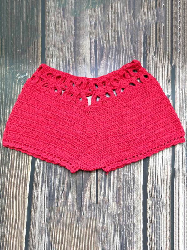 Beach Crochet Solid Short Bottom