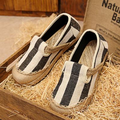 Linen comfortable breathable sandals canvas one pedal lazy shoes
