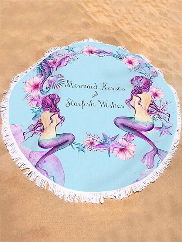 Popular Printed Tassels Round Beach Mat Yoga Mat