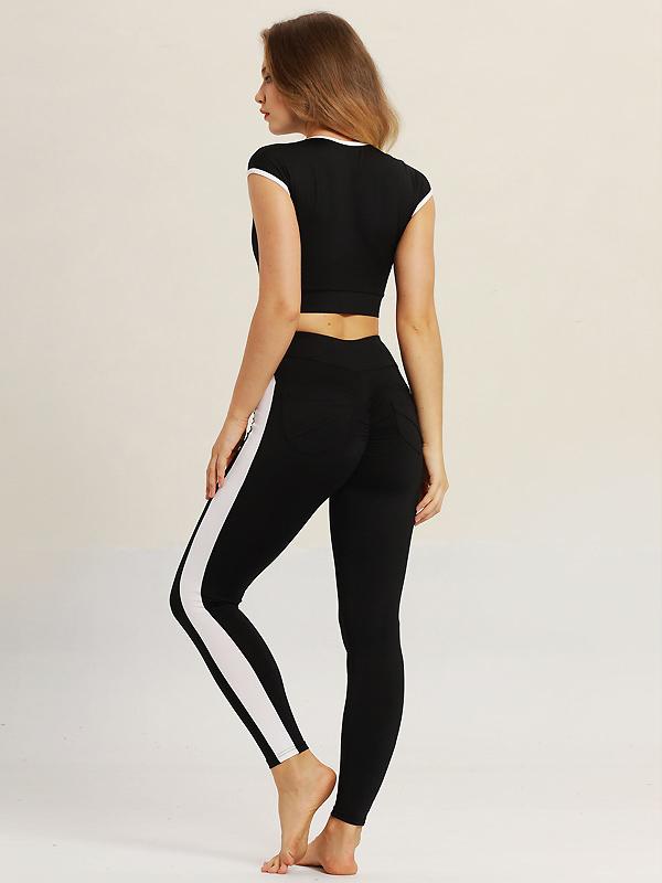 Split-joint Zipper Fashion Sports Yoga Suits