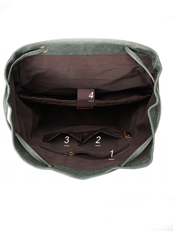 Retro Waterproof Travel Outdoor Canvas Shoulder Pack Canvas Bag Shoulder