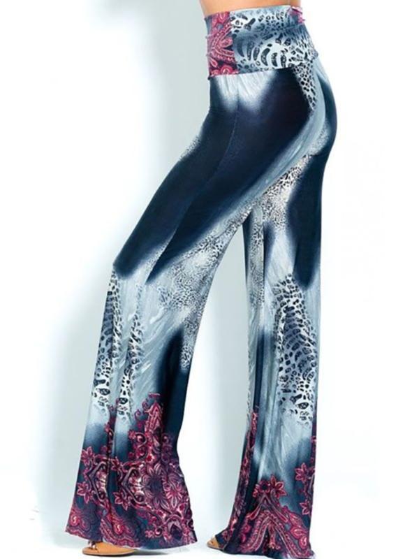 Fashion Big Hem Wide Leg Bottom Casual Pants