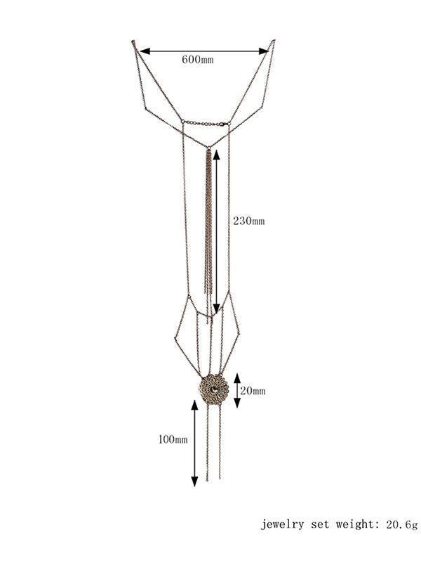 Bohemia Vintage Flower Pattern Body Chain Accessories