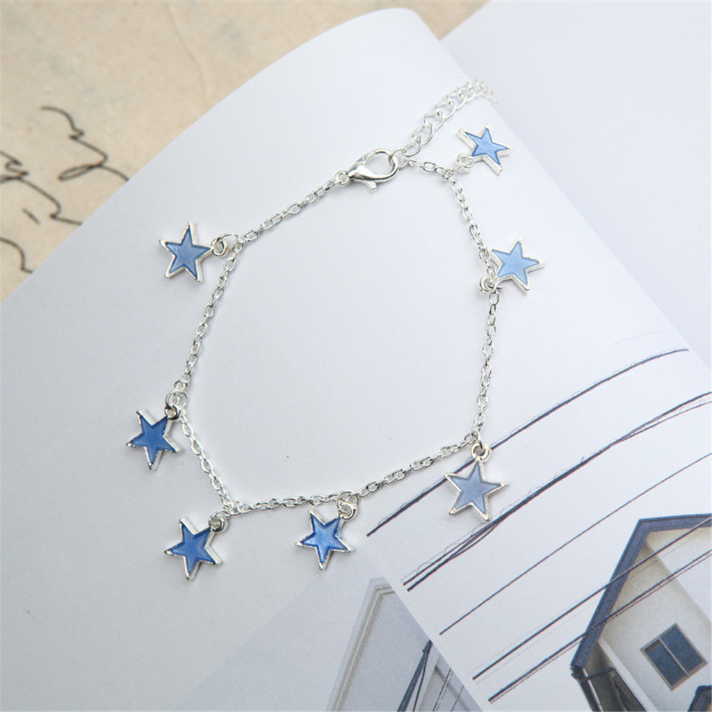 Luminous Star Tassel Foot Chain Accessory