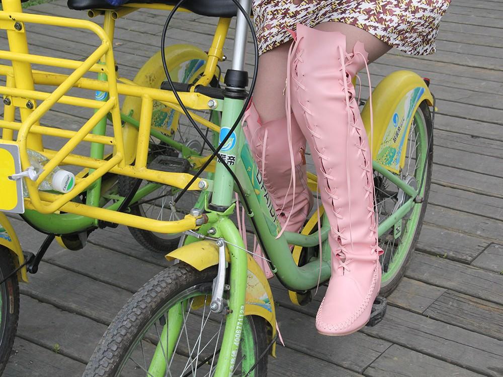 straps slim Over knee Boots