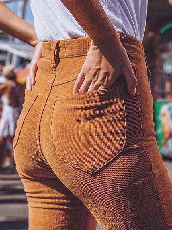 Bohemia Rose Printed Bell-bottoms Casual Pants