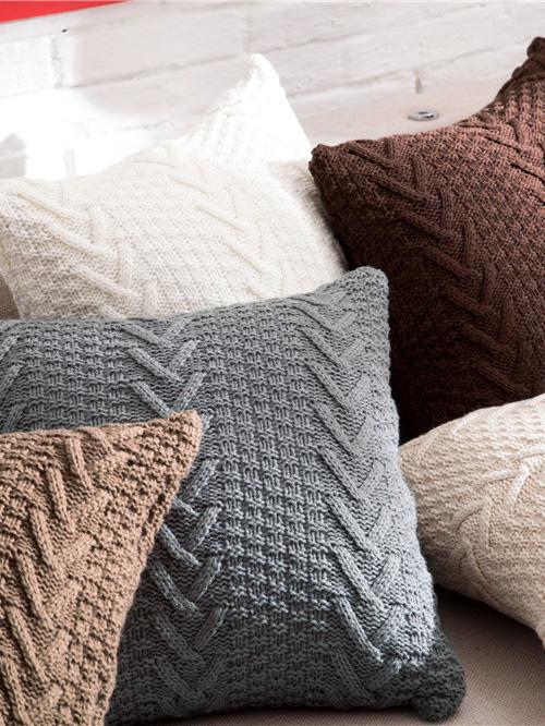 Solid Plaited Textured Pillow Case