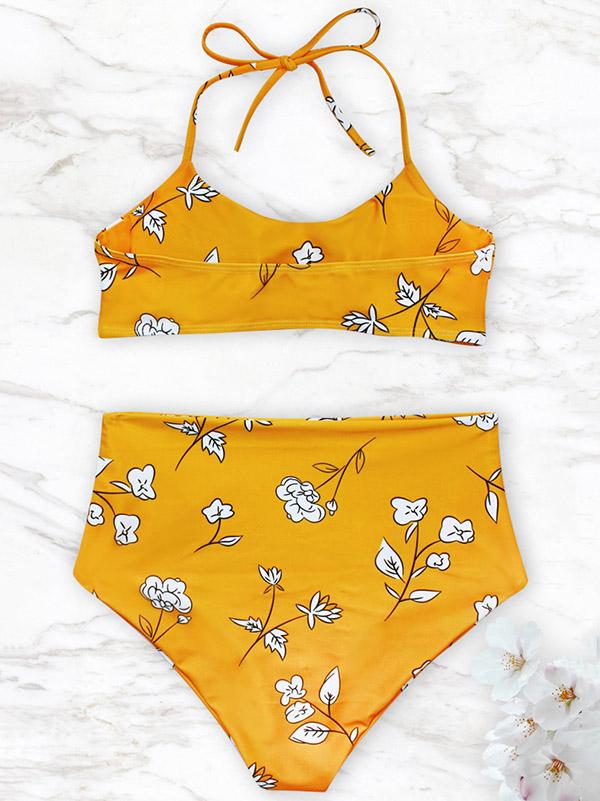 Fresh Summer Floral Bikinis Swimwear