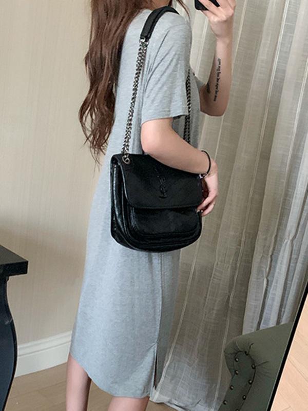 Elegant Drawstring Midi Dress
