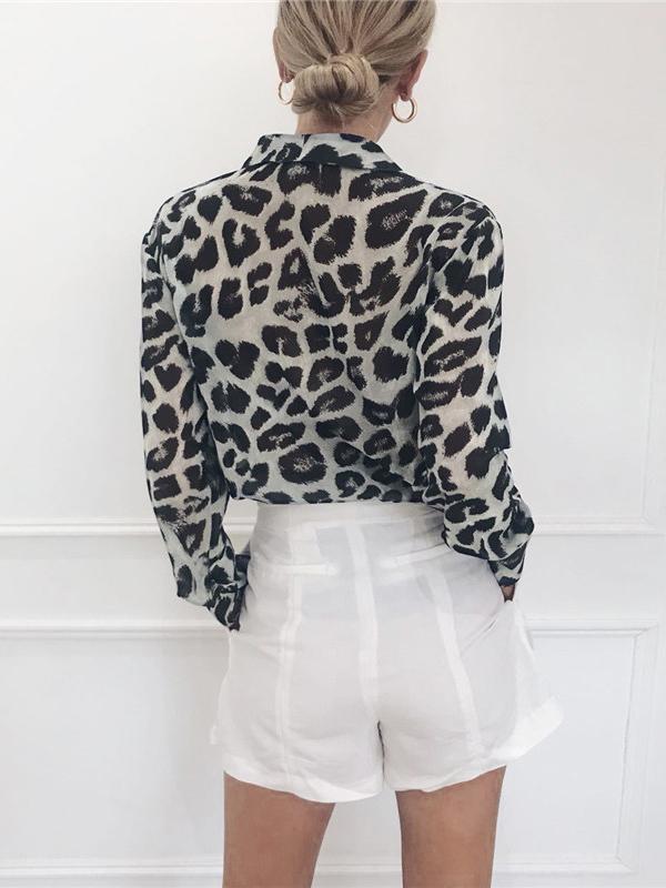 Leopard Sexy Blouse Top