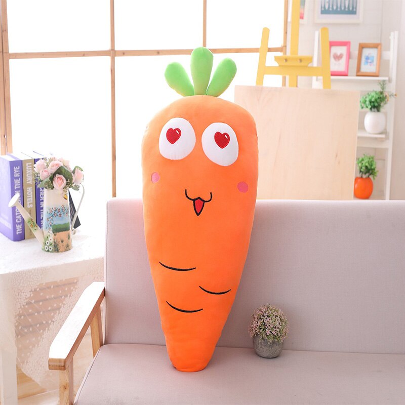 50/70/100/120CM Kawaii Fruit and Vegetable Filled Doll, Carrot Plush Toy Pillow, Children's Toys, Birthday Gifts, Home Decoratio