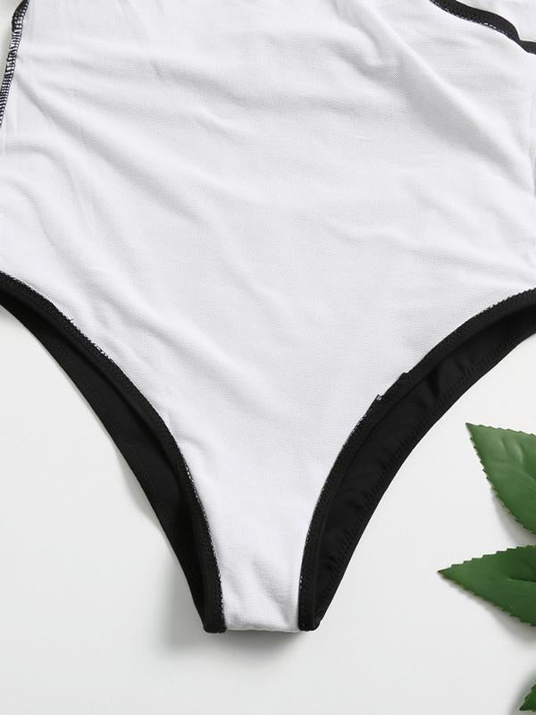 V-Neck Bandage One-Piece Swimwear