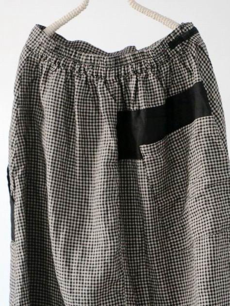 VINTAGE PLAID SPLIT-JOINT CROPPED LINEN PANTS