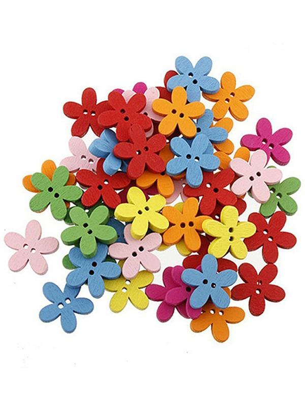 Candy Color Flower Sewing Buttons