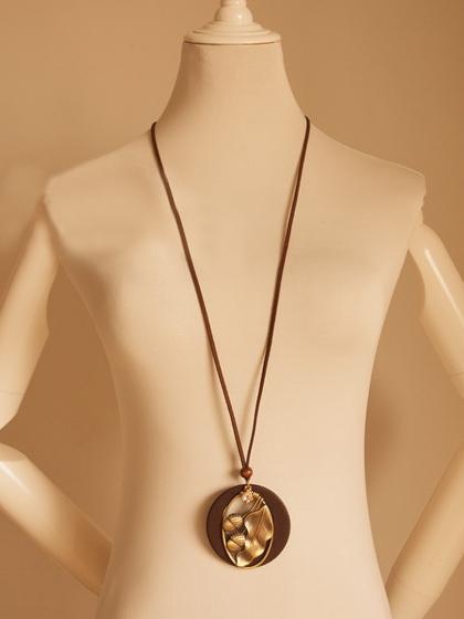 ACORN CRYSTAL LONG NECKLACE