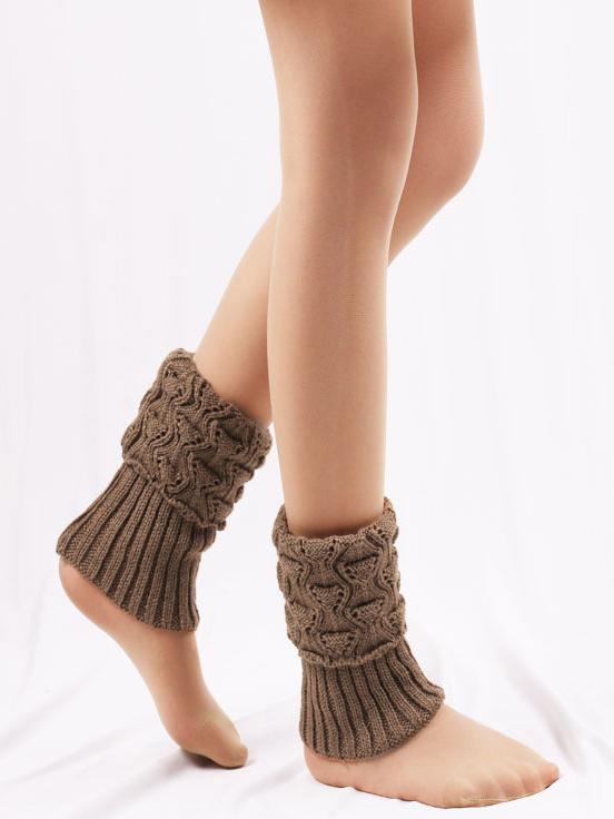Solid Color Hollow Leg Warmers Stocking