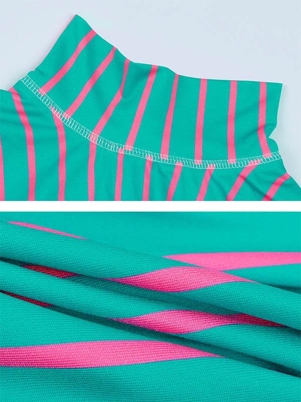 Lift-hip Striped Empire Rompers