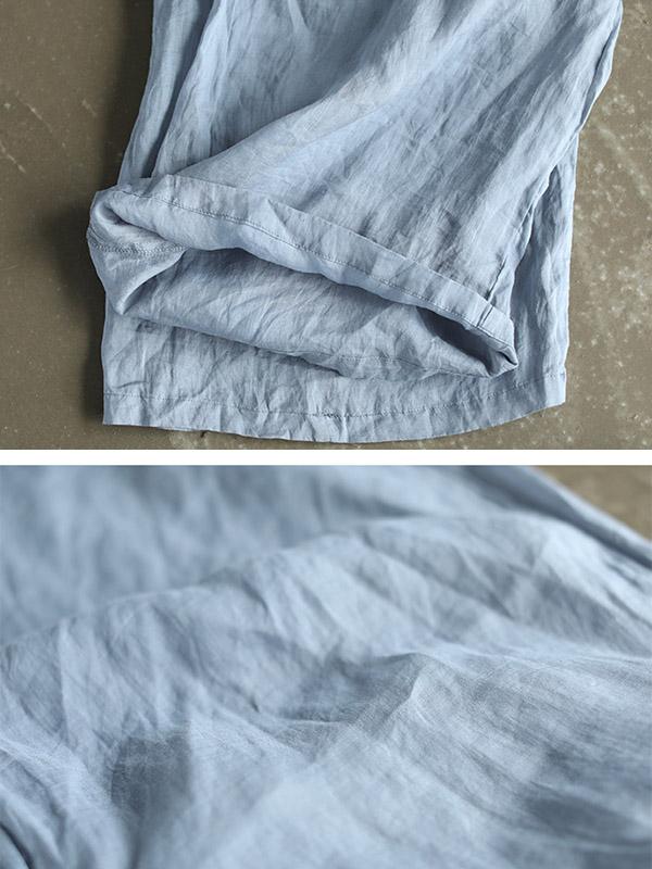 Casual Retro Frog Wide Leg Cropped Trousers