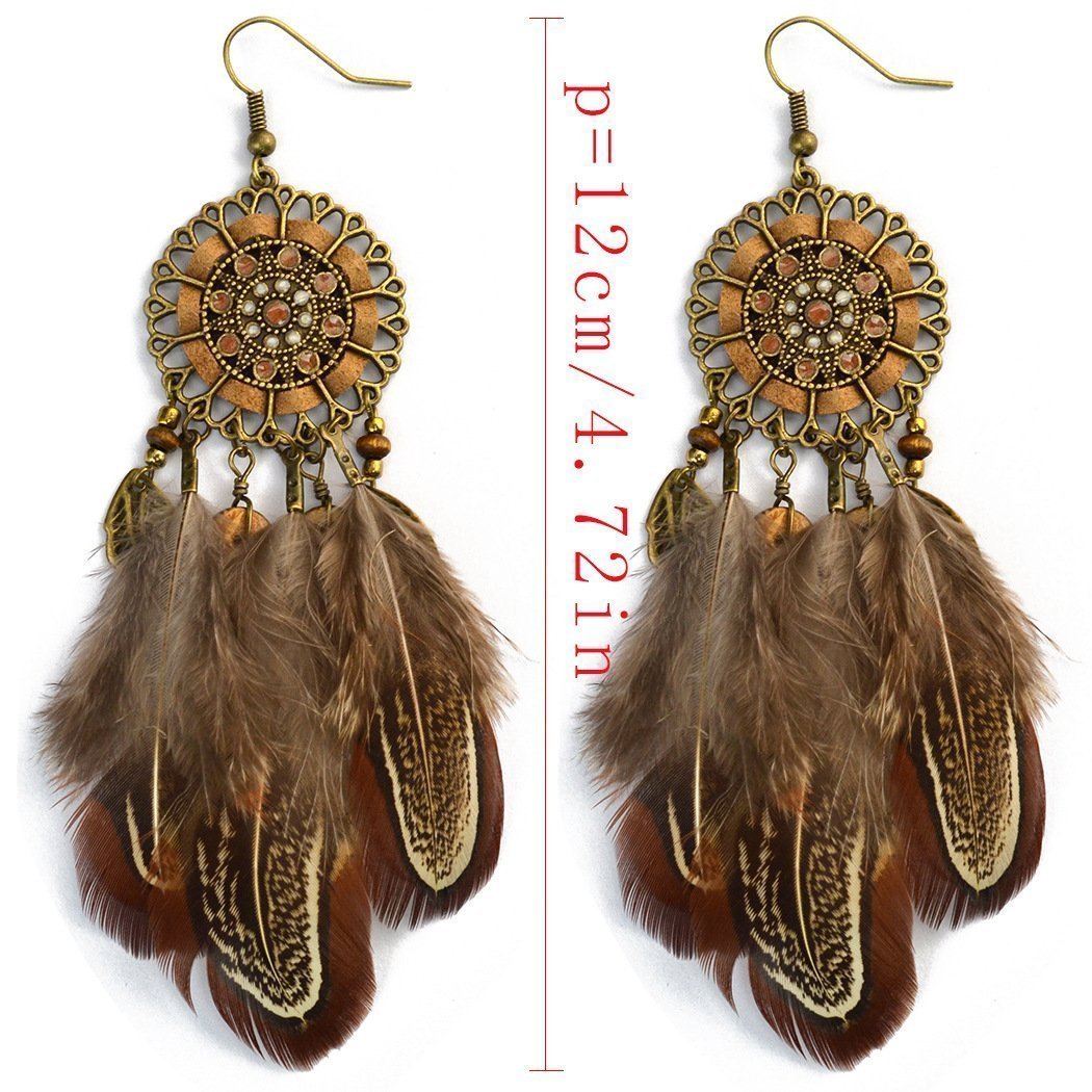 Bohemia Feather Tassels Earrings Accessories
