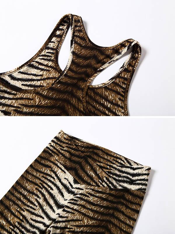 Tiger Vein Tank&Fitness Leggings Suits