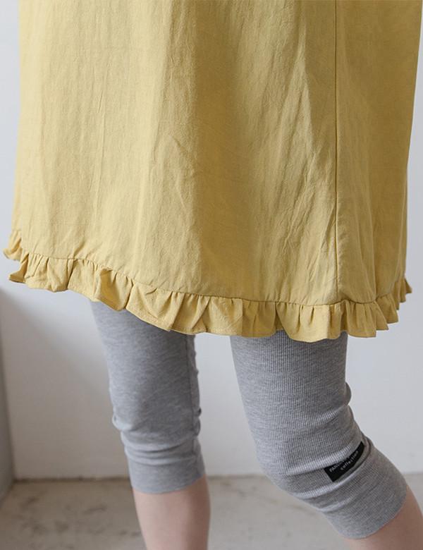 Maternity Solid Ruffled Short Sleeves Lapel Midi Dress