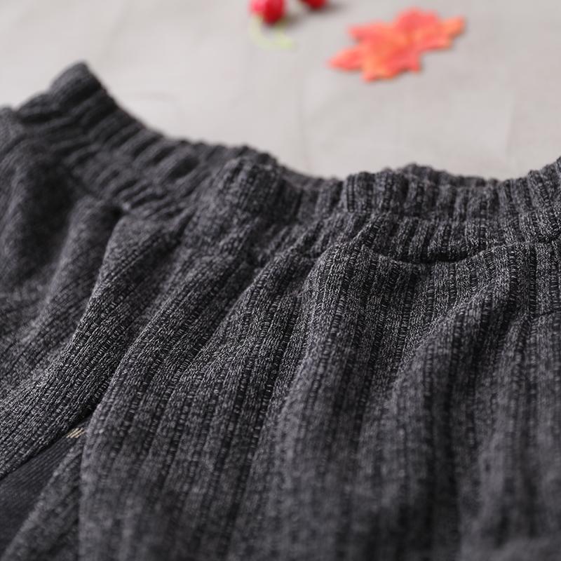 Buykud Loose Plaid Stitching Irregular Harem Pants