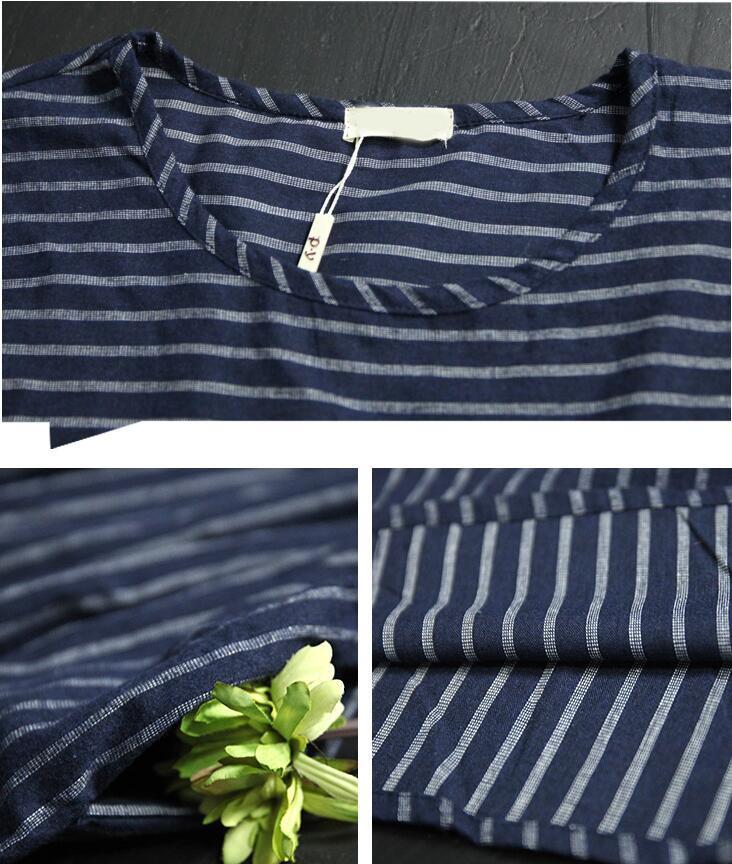 Casual Loose Cotton Long Sleeve Dress