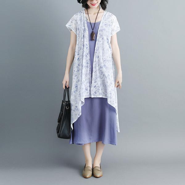 Women Short Sleeve Printed Casual Two Piece Set