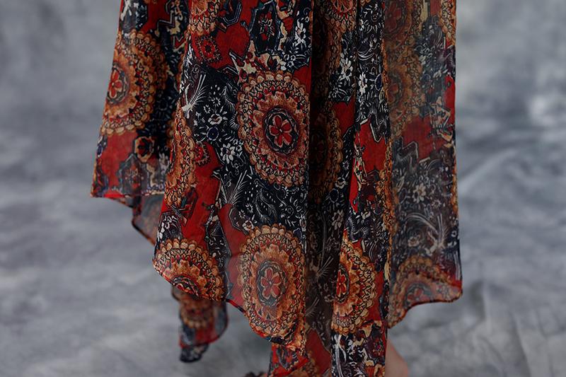 Summer Floral Short Sleeve Casual Two-Piece Dress