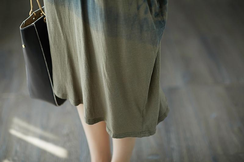 Women Short Sleeve Cotton Casual Summer Dress
