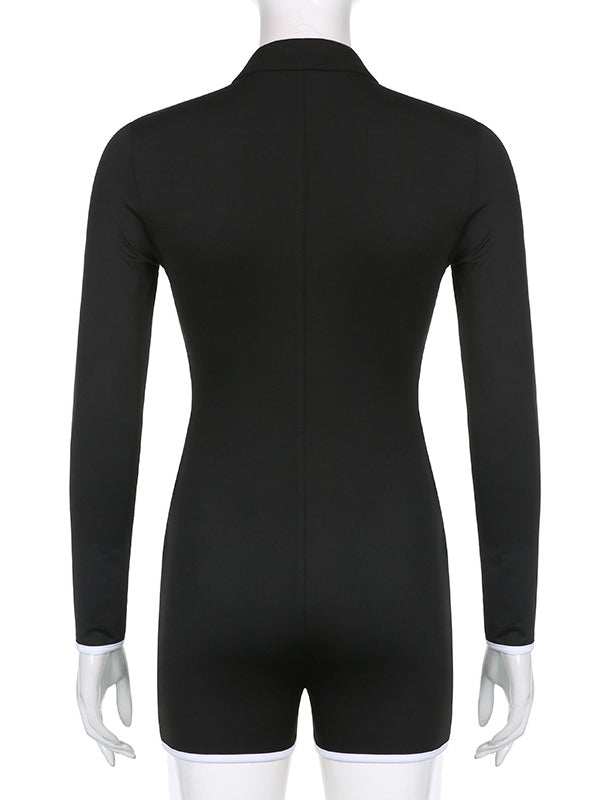 Mesh Split-Joint Half Sleeves Rompers