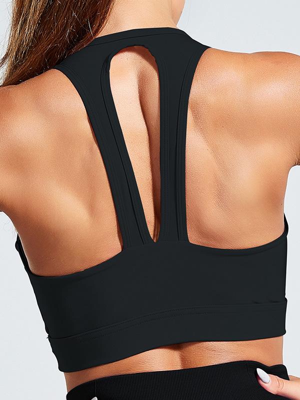 Solid Elasticity Wireless Shockproof Sports Bra