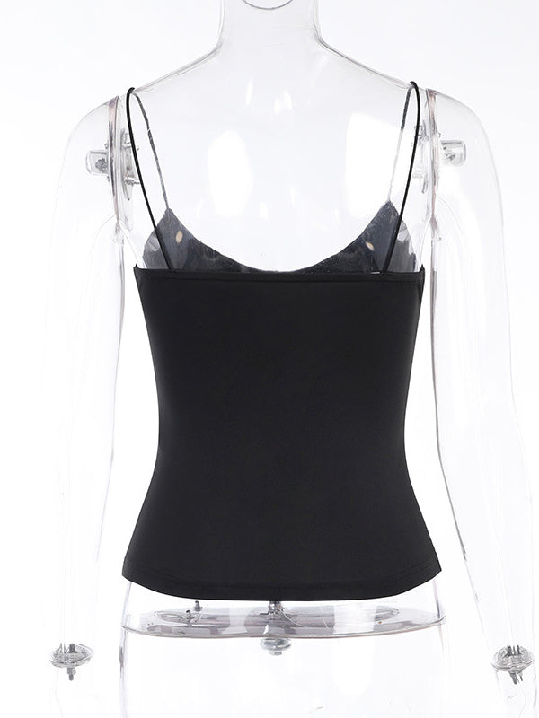 Sexy Wrap Mesh See-Through Vest Top