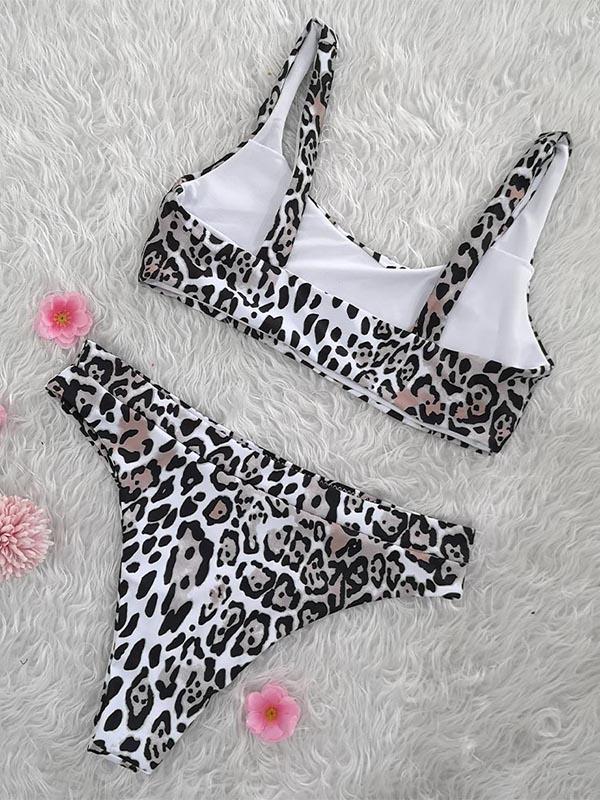 Leopard Scoop Bikini Set