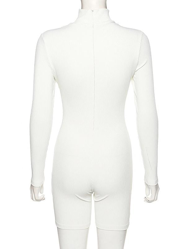 Solid Comfortable Long Sleeves Yoga Romper