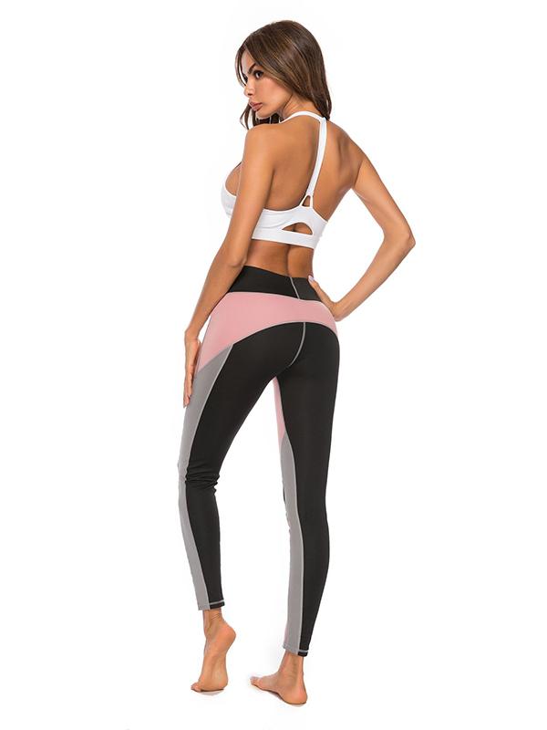 Color-Block Wide Waistband Leggings